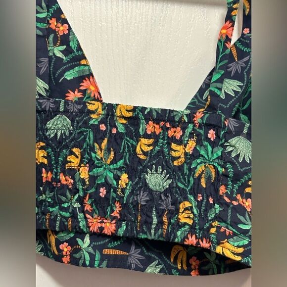 NWT Old Navy women's cross front poplin bralette size 2X banana tropical print - Picture 8 of 16